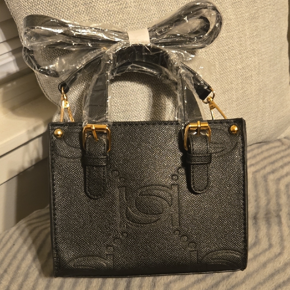 Bebe Black Satchel with Gold Accents đź–¤ NEW - Picture 9 of 9